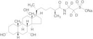 Tauro-(25S)-3α,7α,12α-trihydroxy-5β-cholestan-26-oic Acid-d4 Sodium Salt