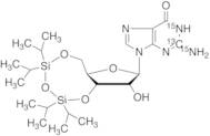 3',5'-O-[Tetrakis(1-methylethyl)-1,3-disiloxanediyl]guanosine-13C,15N2