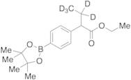 2-[4-(4,4,5,5-Tetramethyl-[1,3,2]dioxaborolan-2-yl)phenyl]butyric Acid Ethyl Ester-d5