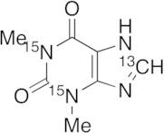 Theophylline-1,3-15N2,13C