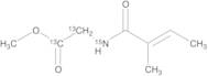 Tiglyl Glycine-13C2,15N Methyl Ester