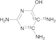 2,4,5-Triamino-6-pyrimidinol-13C2,15N